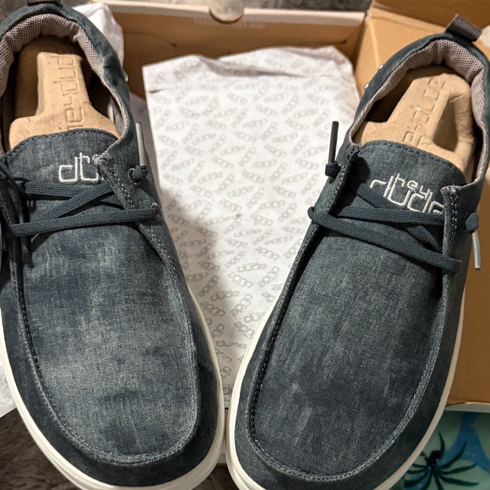 Hey Dude Woman’s Blue Denim Loafers